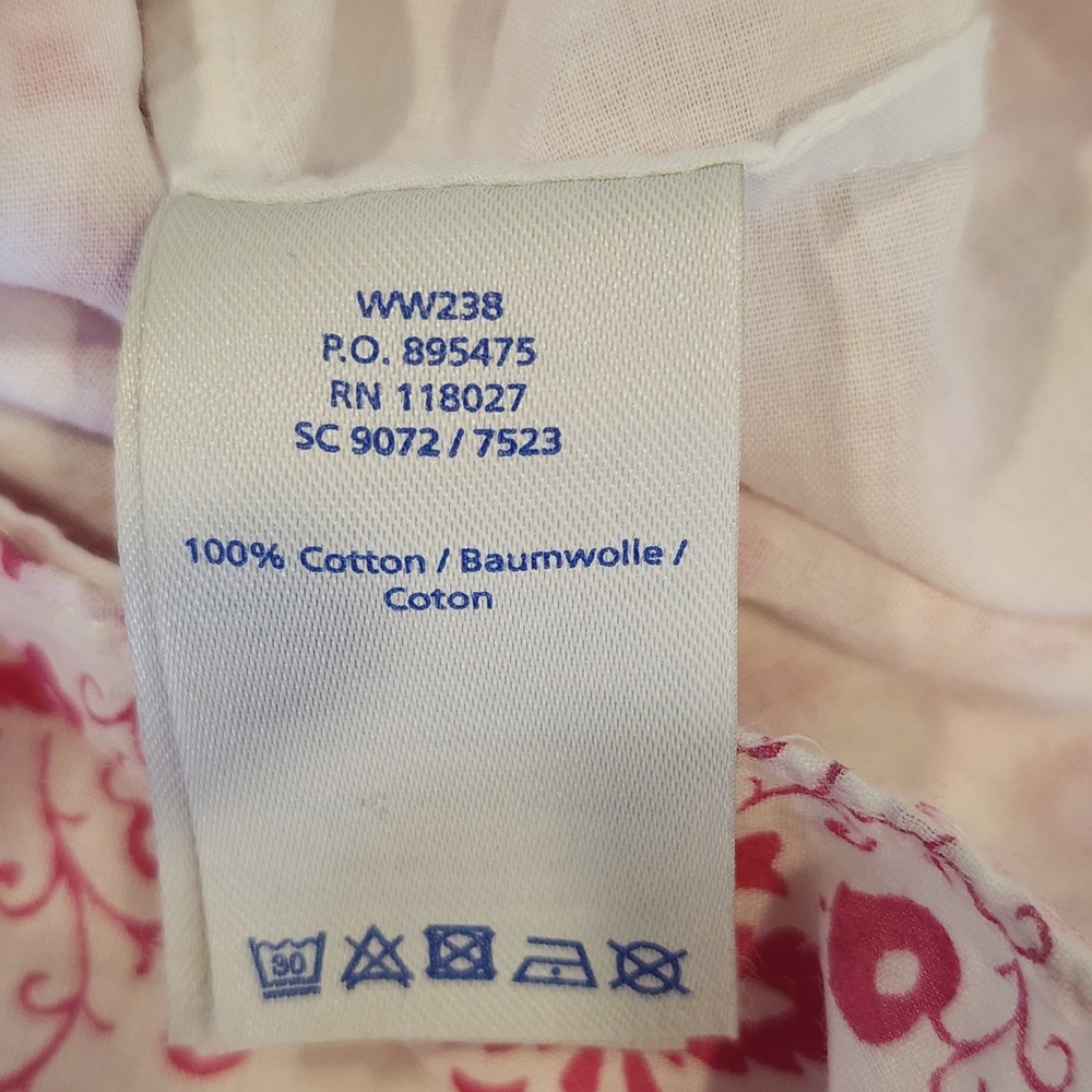 Boden Maxi Dress Womens 10 Pink White Floral Smocked Cotton Cottage Casual Boho - Picture 8 of 11